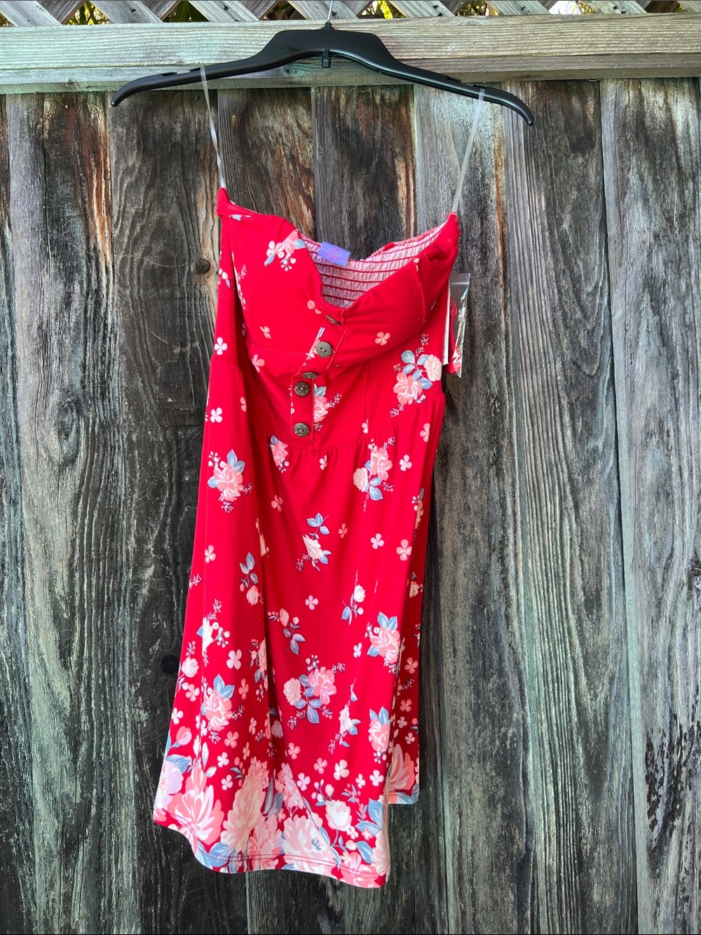 No Boundaries Red Floral Sundress